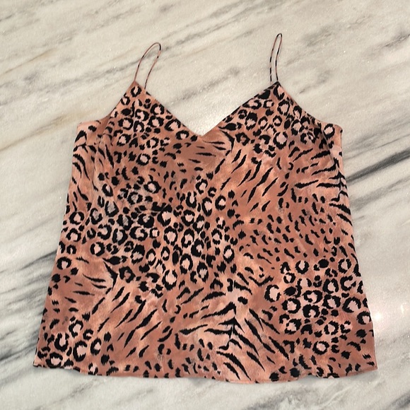 Paige Cicely V-Neck Silk Leopard Print Cami - Picture 3 of 7
